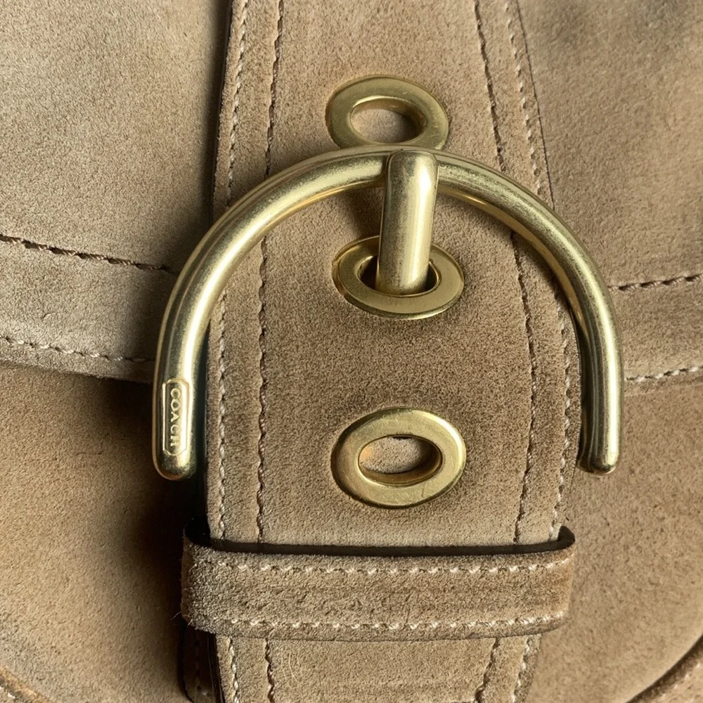 Coach Tan Suede Mini Soho Shoulder Bag - Picture 10 of 16